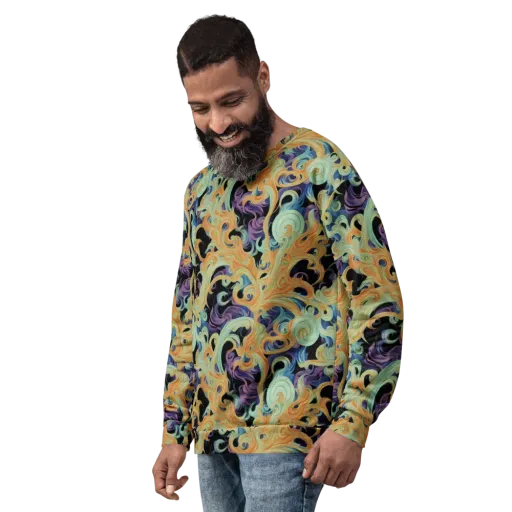 Velvet Vortex on a Sweatshirt