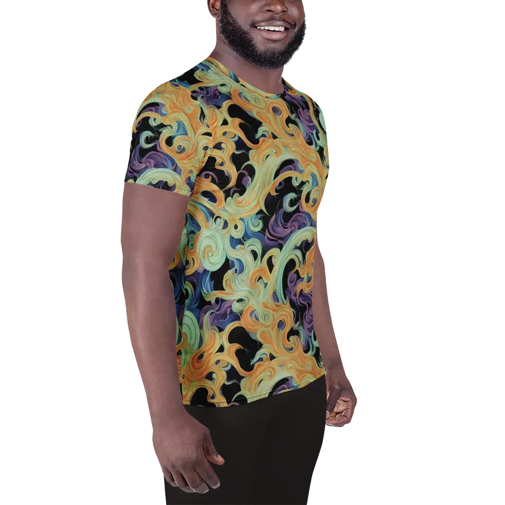 Velvet Vortex on Men's Athletic T-Shirt — Right