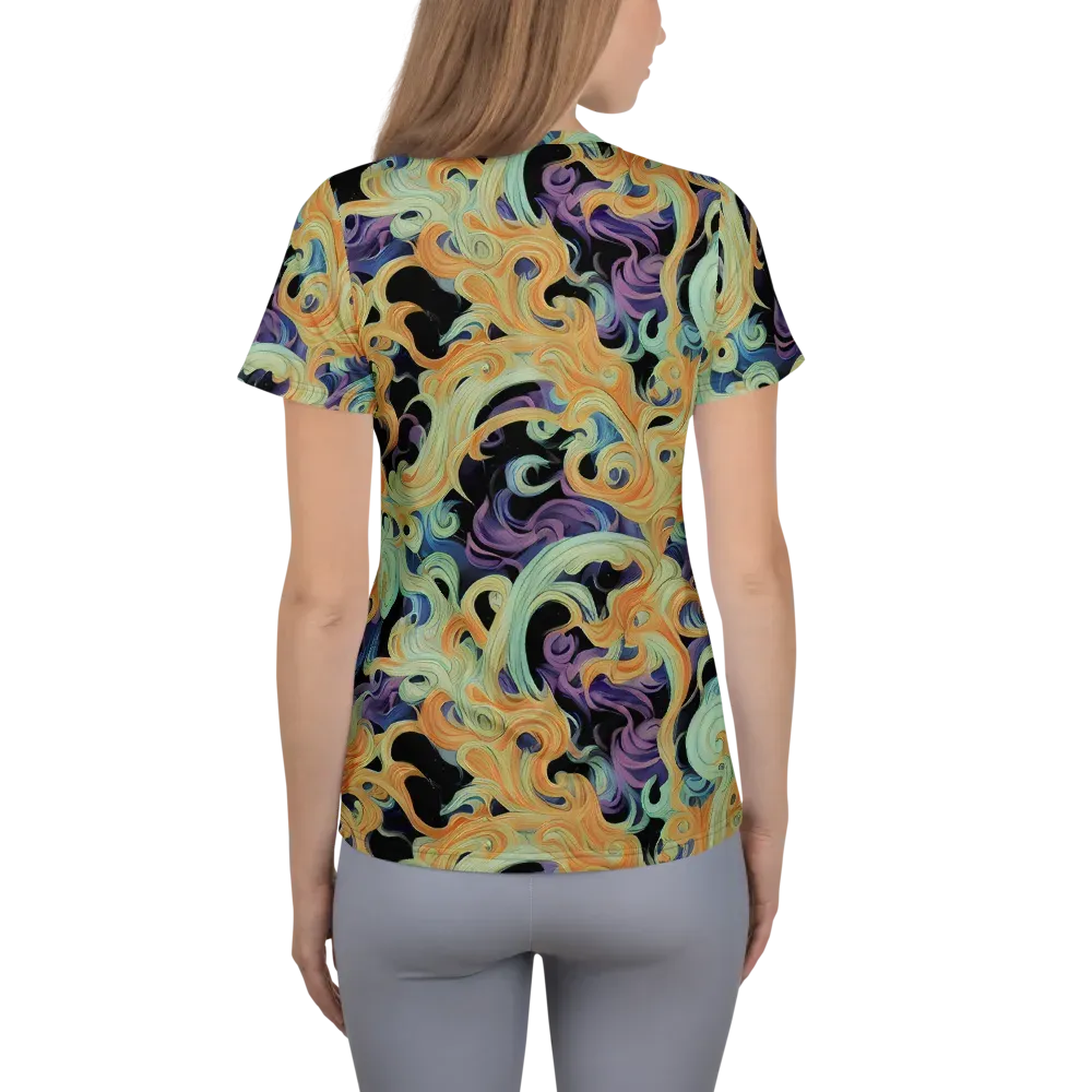Velvet Vortex on Women's Athletic T-Shirt — Back