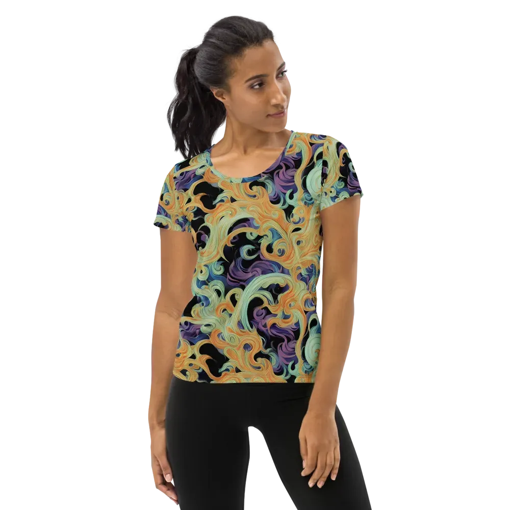 Velvet Vortex on Women's Athletic T-Shirt — Front