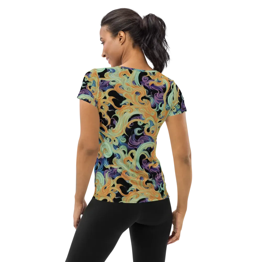 Velvet Vortex on Women's Athletic T-Shirt — Back