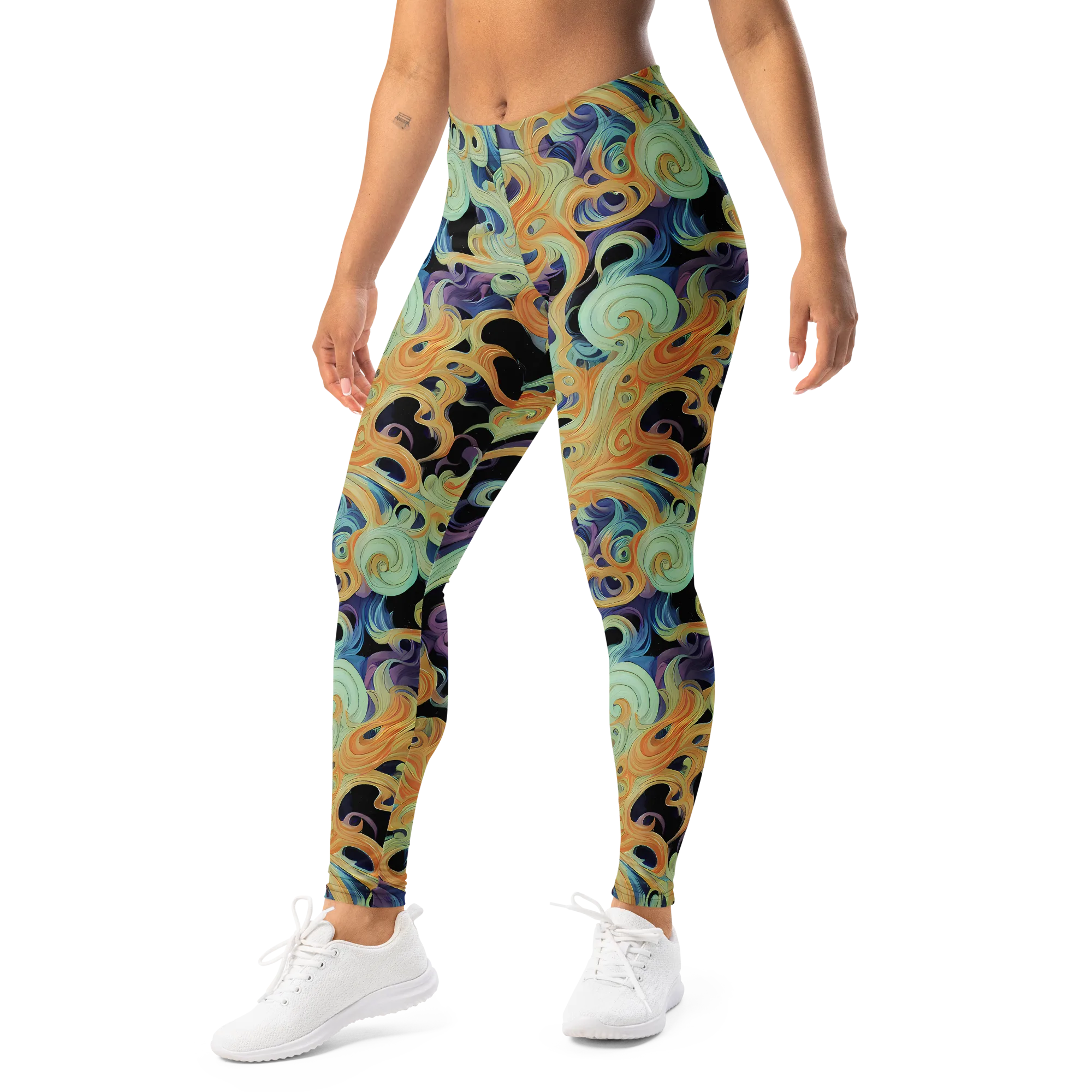 Velvet Vortex on Leggings — Left Front