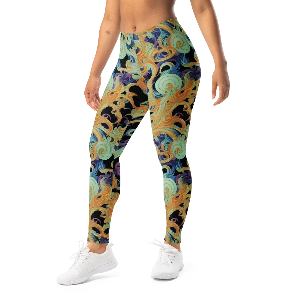 Velvet Vortex on Leggings — Left Front