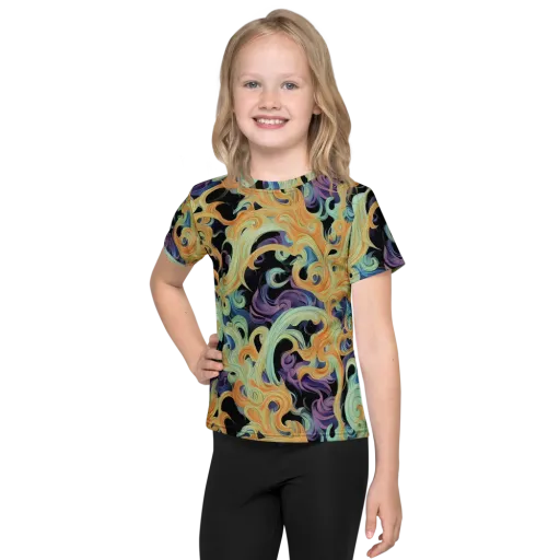 Velvet Vortex on a Kids Crew Neck T-Shirt
