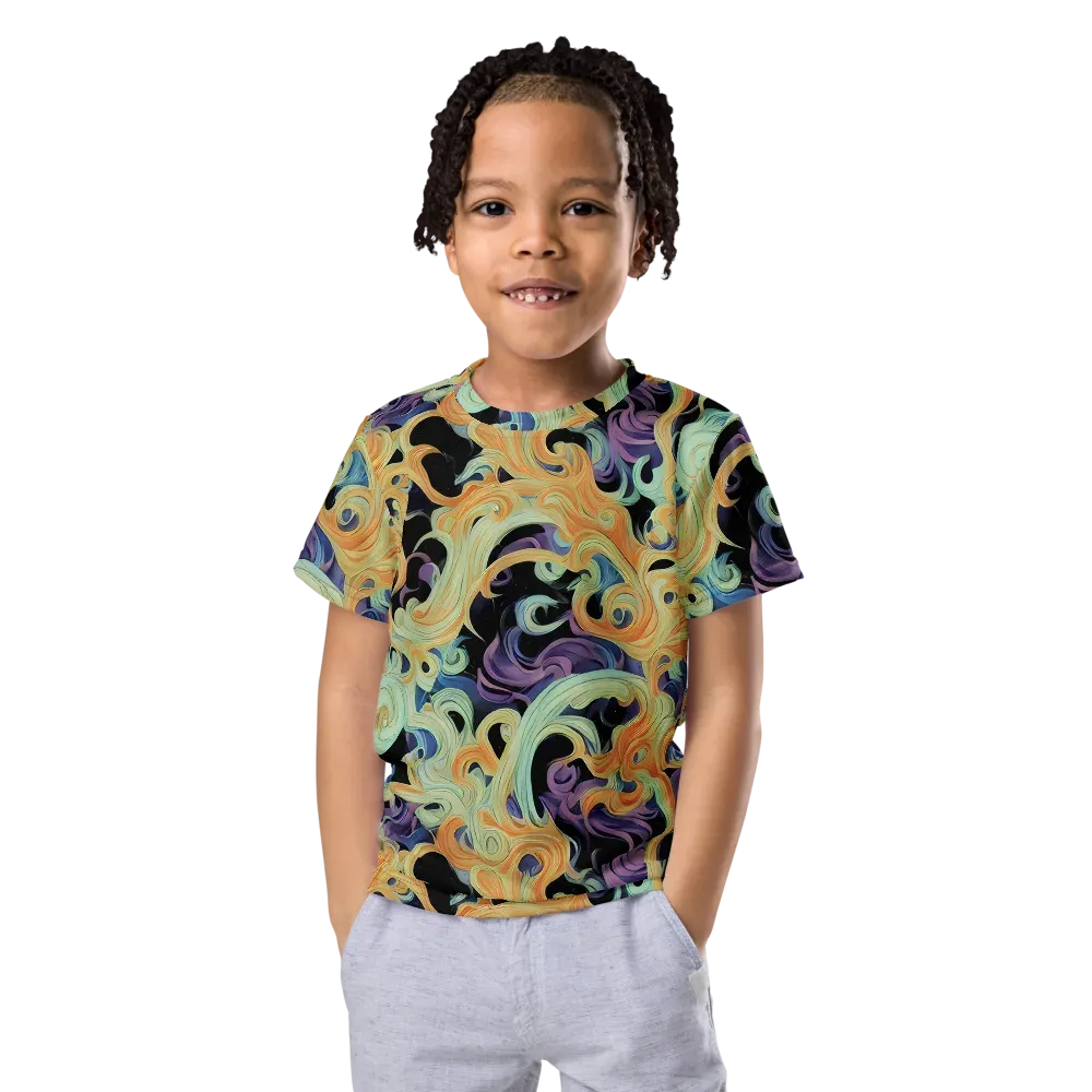Velvet Vortex on Kids Crew Neck T-Shirt — Front