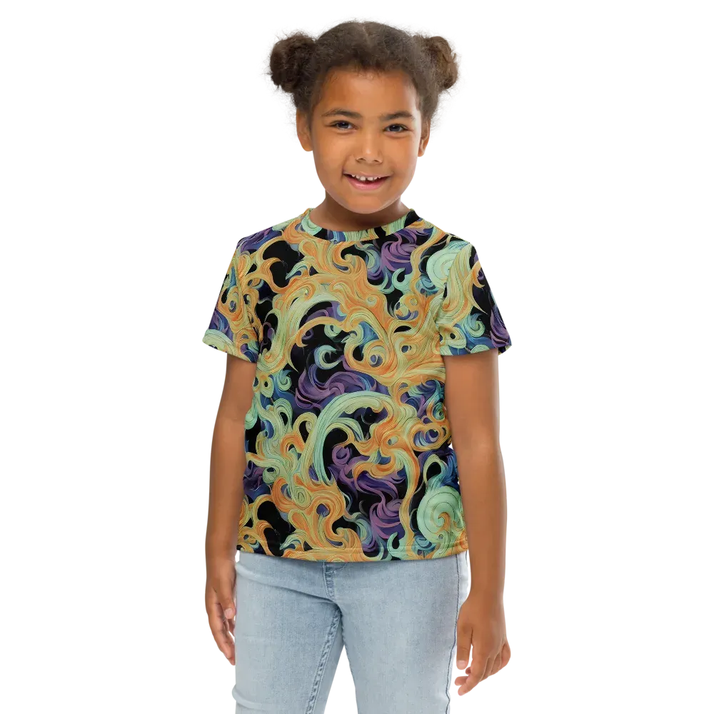 Velvet Vortex on Kids Crew Neck T-Shirt — Front