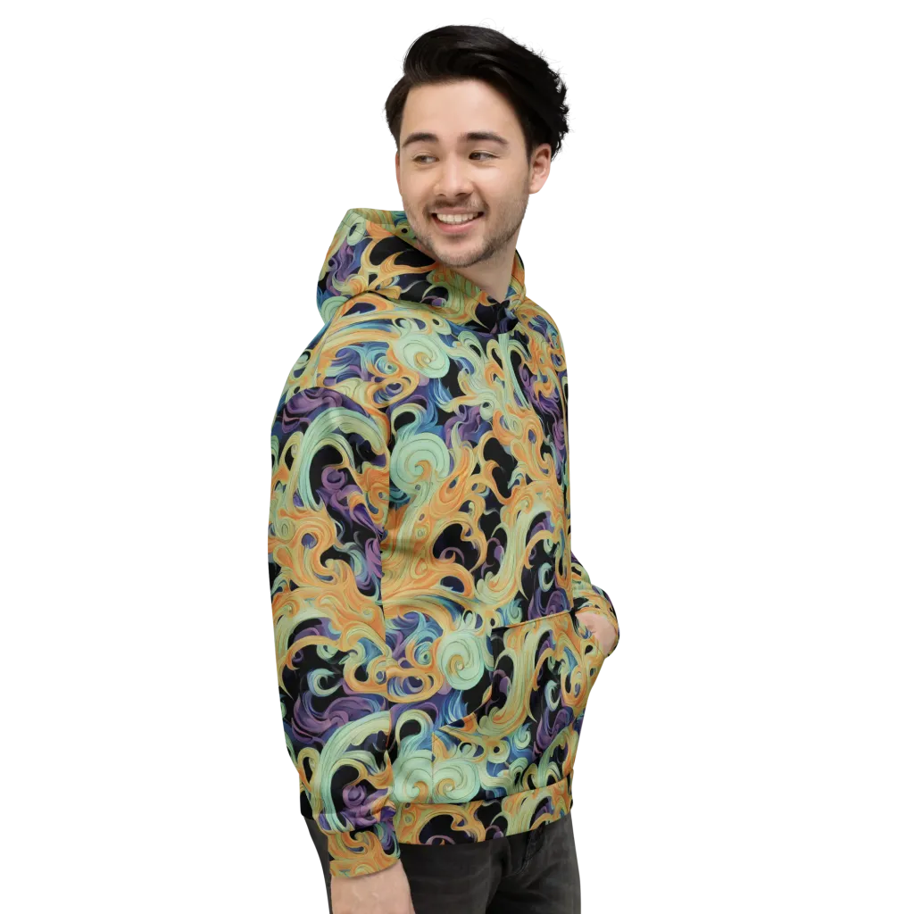 Velvet Vortex on Hoodie — Right