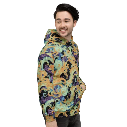 Velvet Vortex on a Hoodie