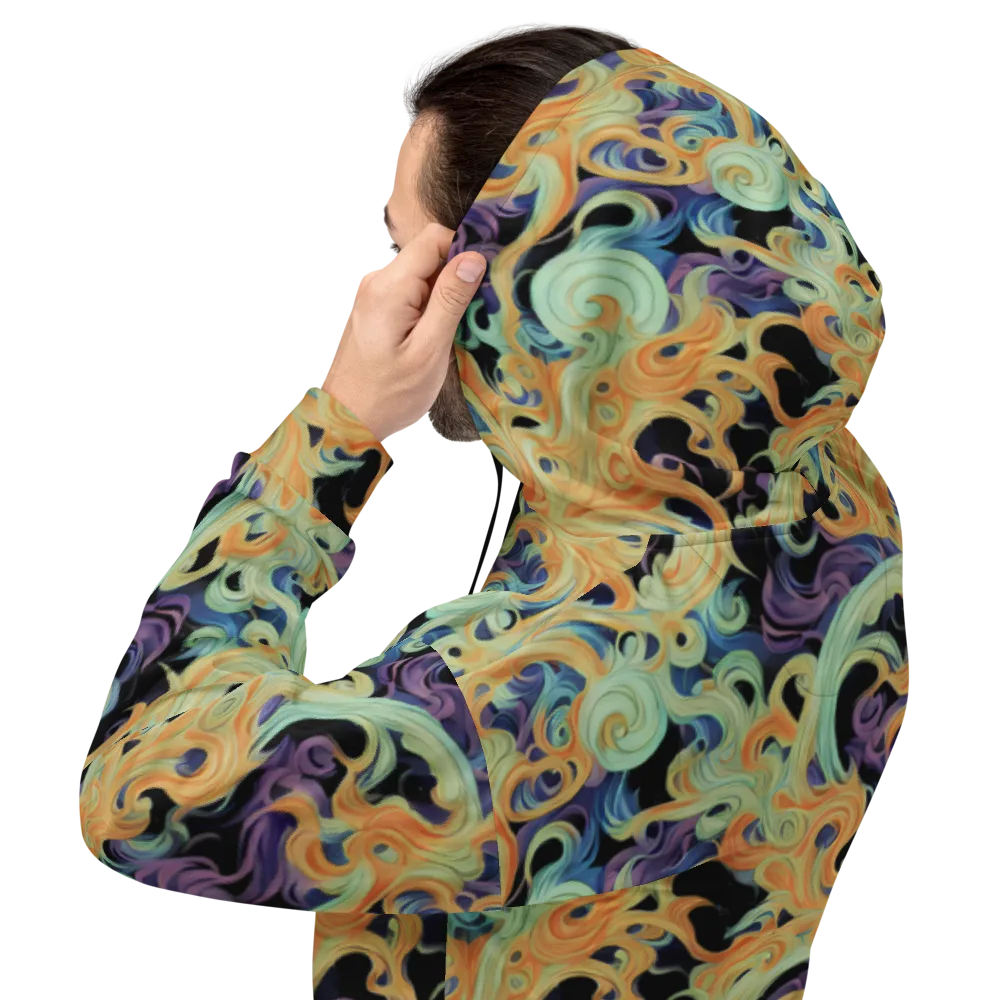 Velvet Vortex on Hoodie — Back