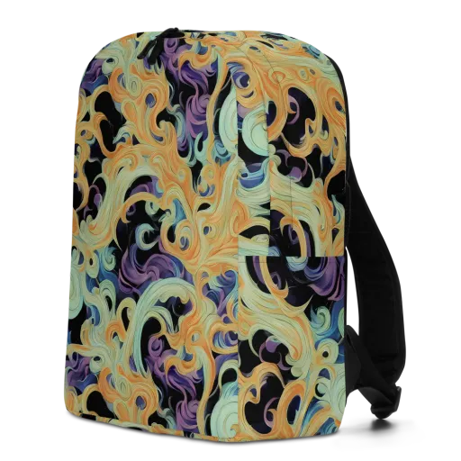 Velvet Vortex on a Minimalist Backpack