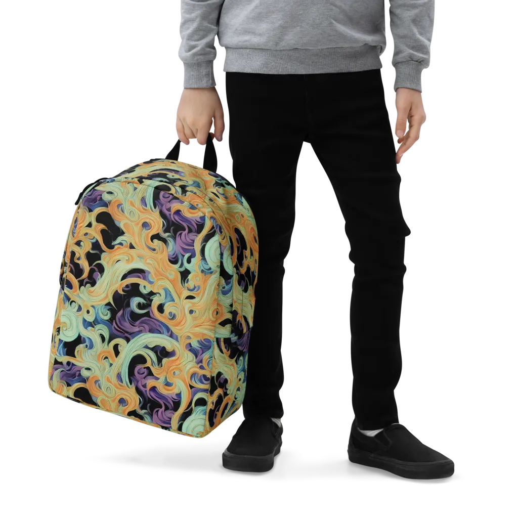 Velvet Vortex on Minimalist Backpack — Zoomed-in