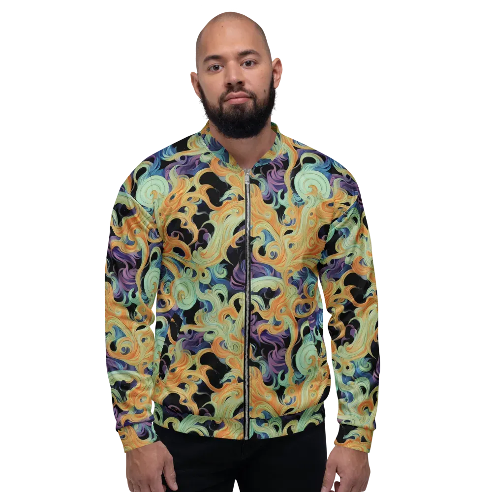 Velvet Vortex on Bomber Jacket — Front