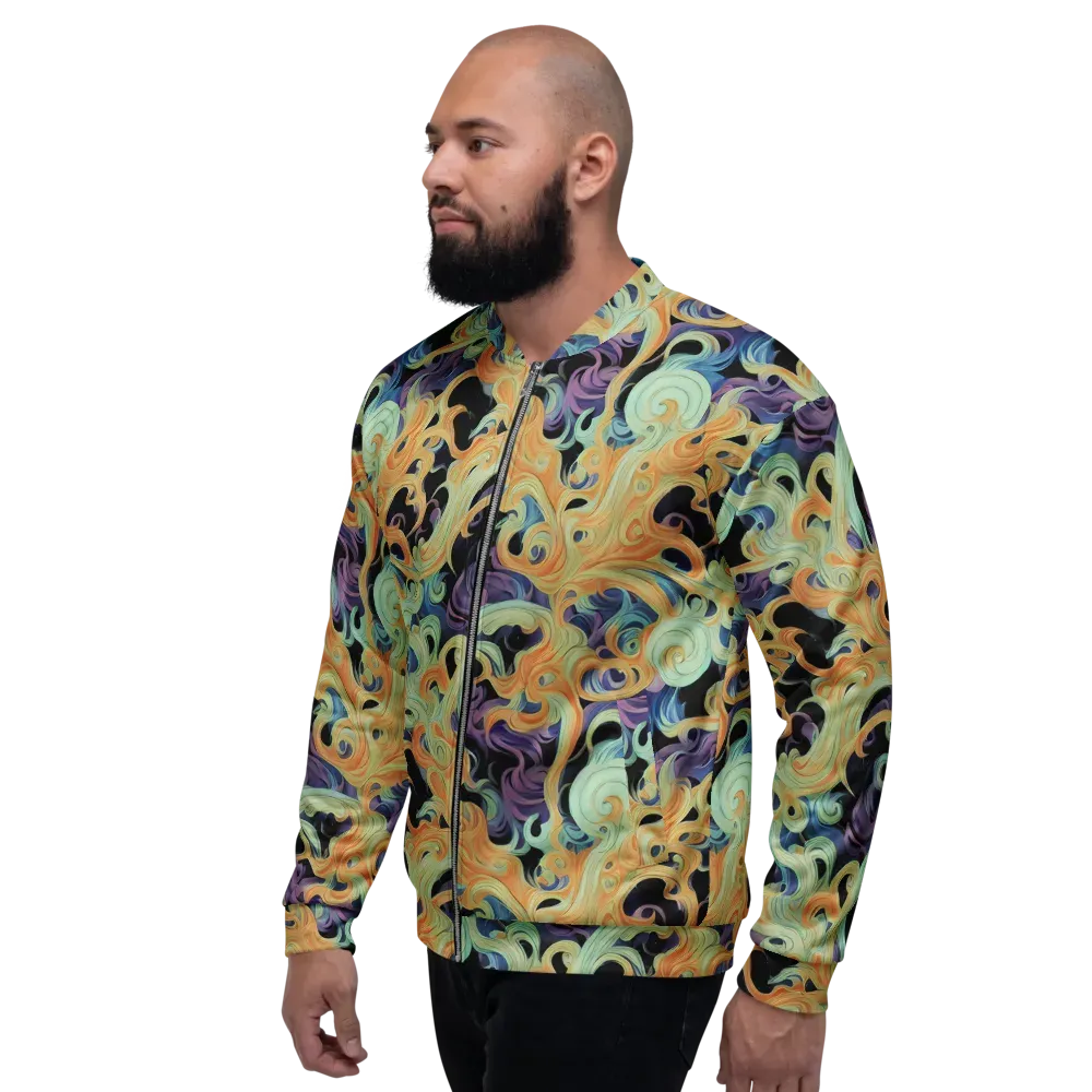 Velvet Vortex on Bomber Jacket — Left