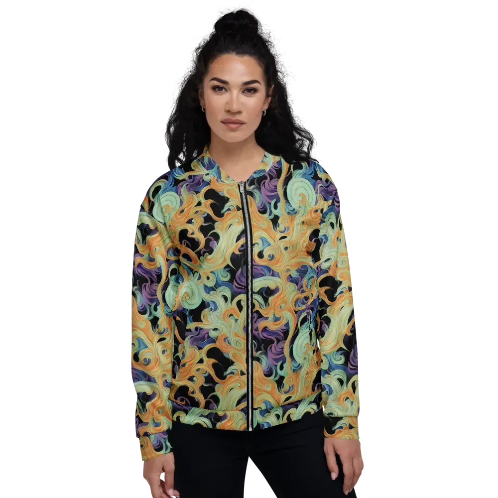 Velvet Vortex on Bomber Jacket — Front