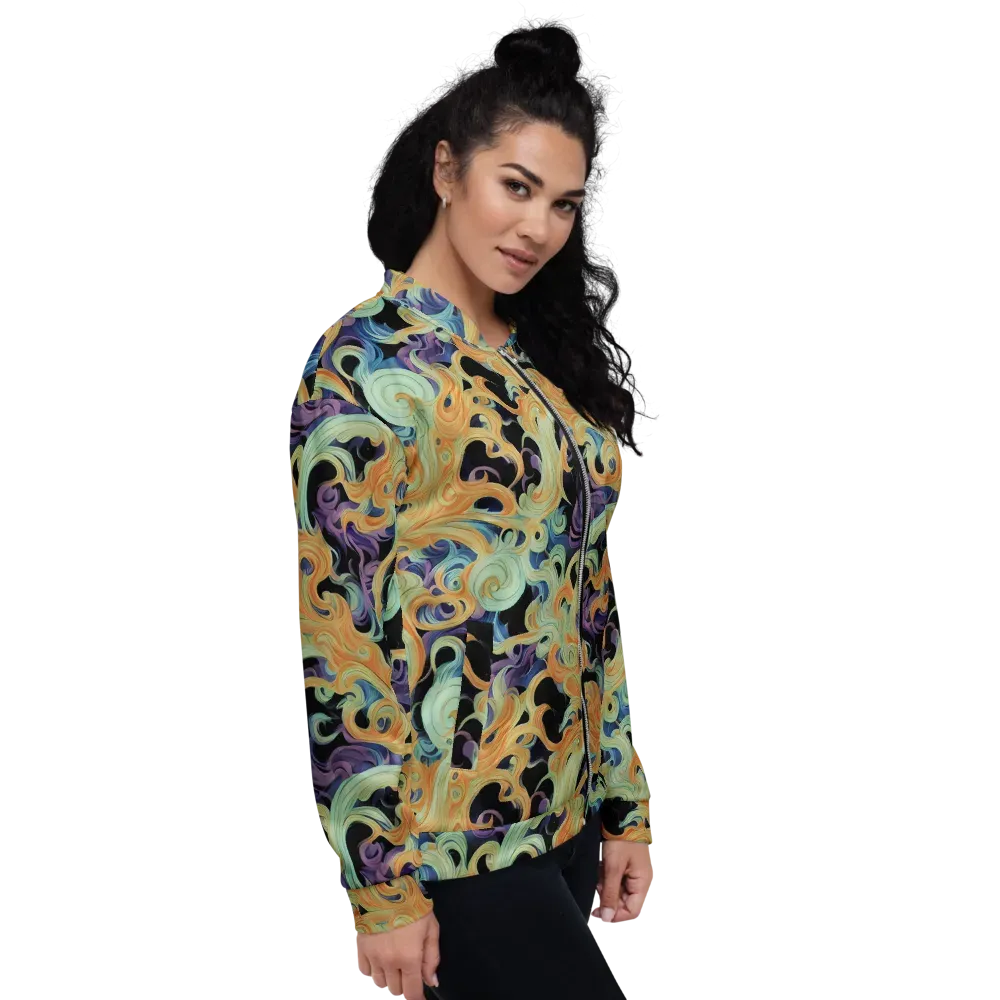 Velvet Vortex on Bomber Jacket — Right