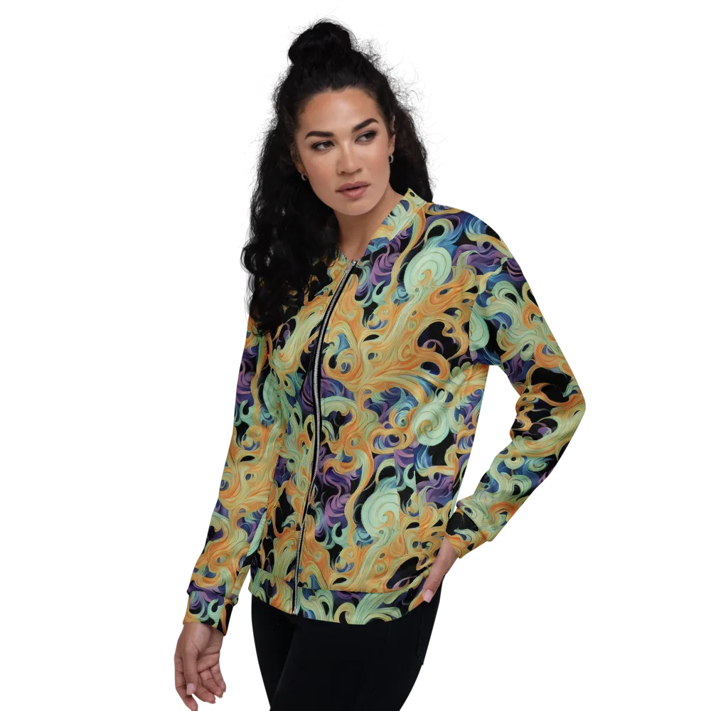 Velvet Vortex on Bomber Jacket — Left