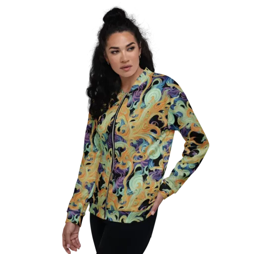 Velvet Vortex on a Bomber Jacket