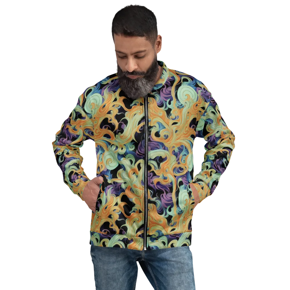 Velvet Vortex on Bomber Jacket — Front
