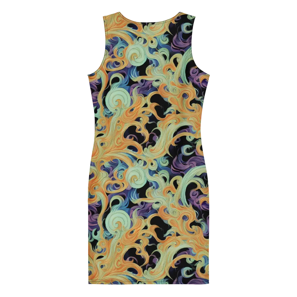 Velvet Vortex on Bodycon Dress — Back