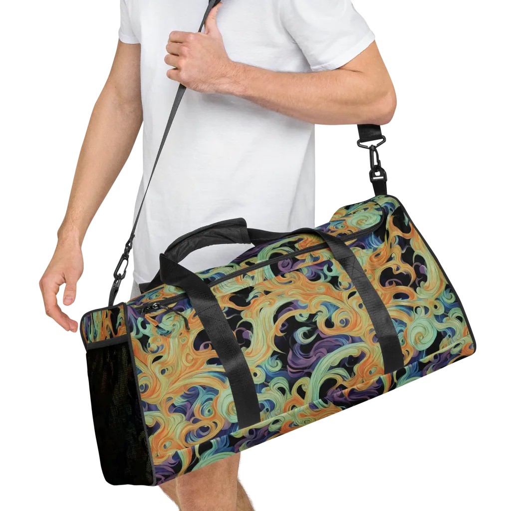 Velvet Vortex on Duffle Bag — Right Front