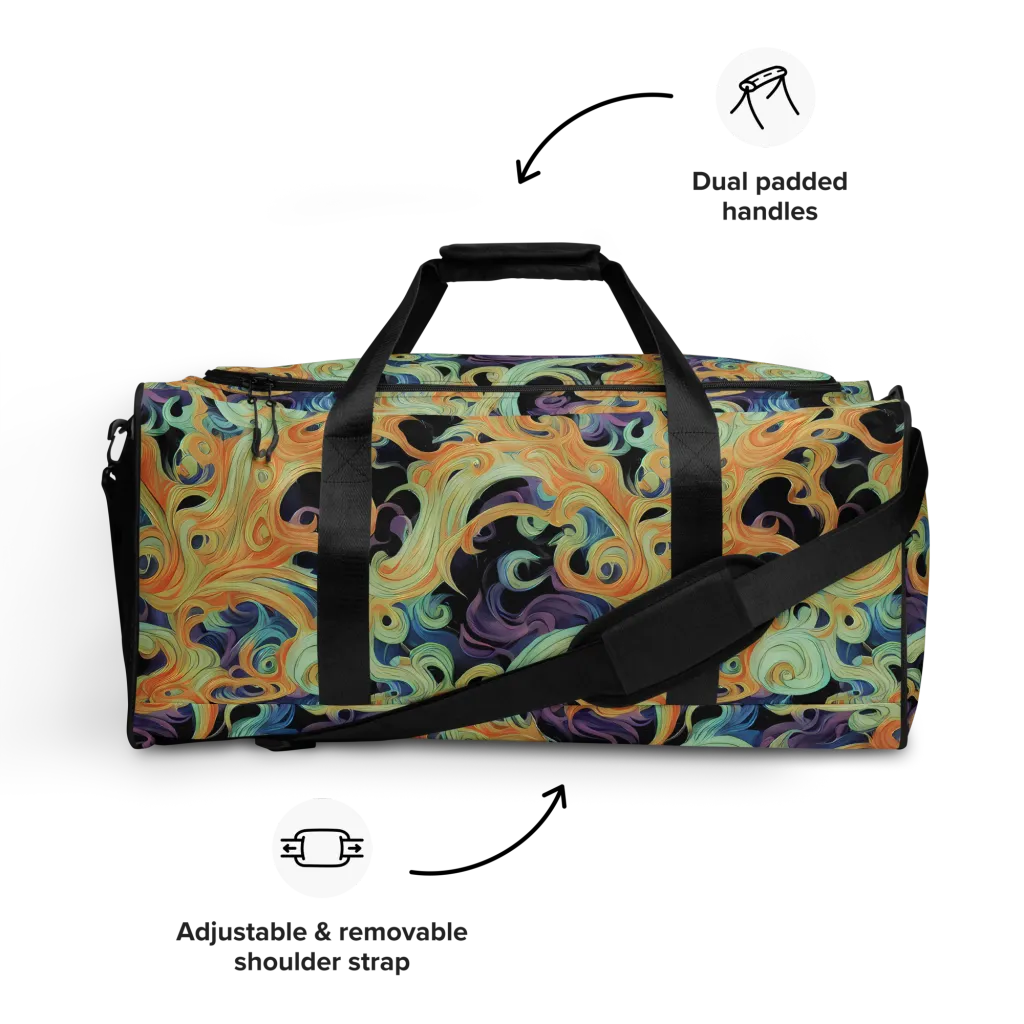 Velvet Vortex on Duffle Bag — Front