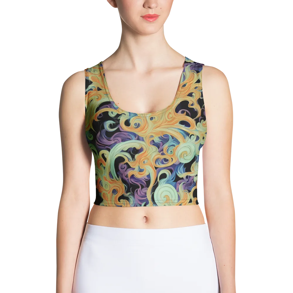 Velvet Vortex on Crop Top — Front