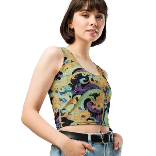 Velvet Vortex on a Crop Top