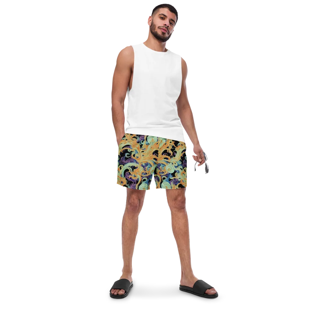 Velvet Vortex on Swim Trunks — Front
