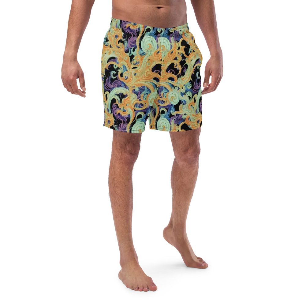 Velvet Vortex on Swim Trunks — Front