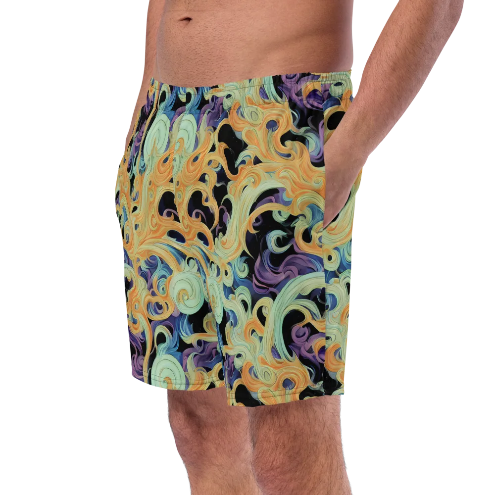Velvet Vortex on Swim Trunks — Left Front