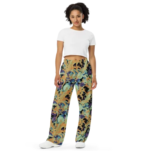Velvet Vortex on a Wide-Leg Pants