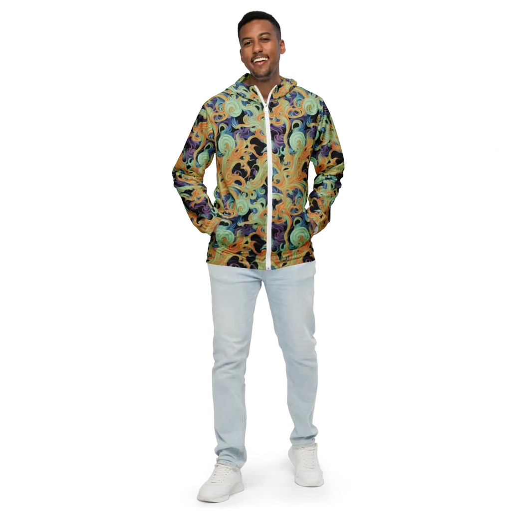 Velvet Vortex on Men's Windbreaker — Front