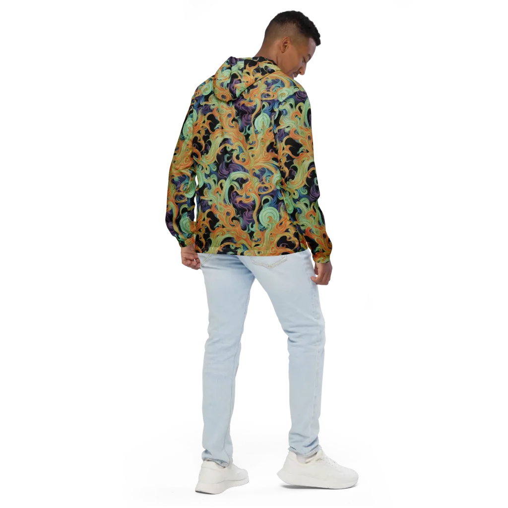 Velvet Vortex on Men's Windbreaker — Back