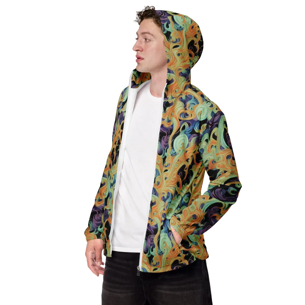 Velvet Vortex on Men's Windbreaker — Left Front