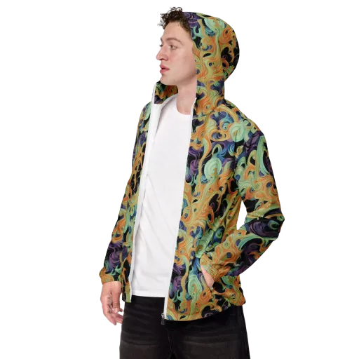 Velvet Vortex on a Men's Windbreaker