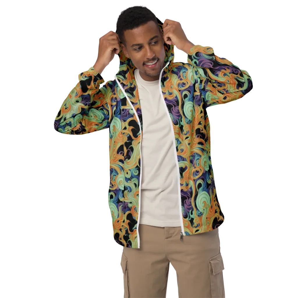 Velvet Vortex on Men's Windbreaker — Front