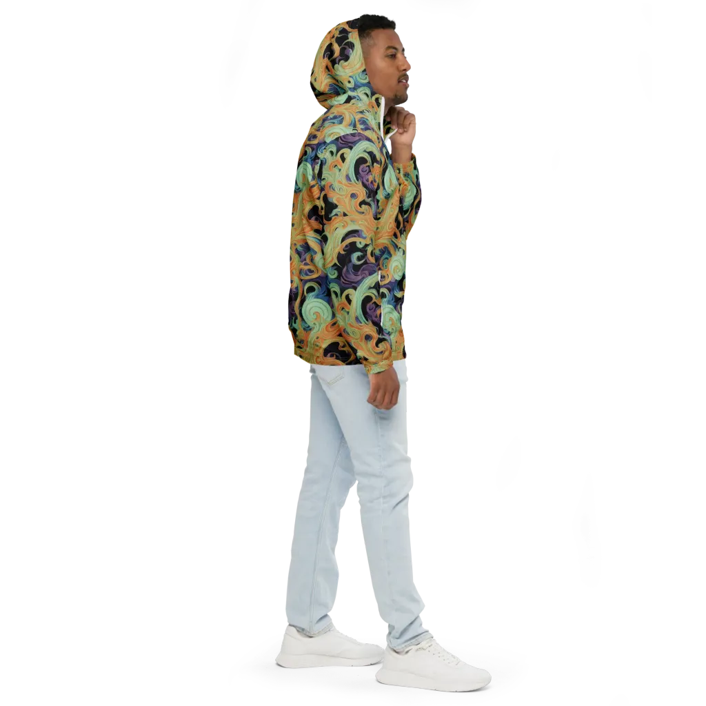 Velvet Vortex on Men's Windbreaker — Right