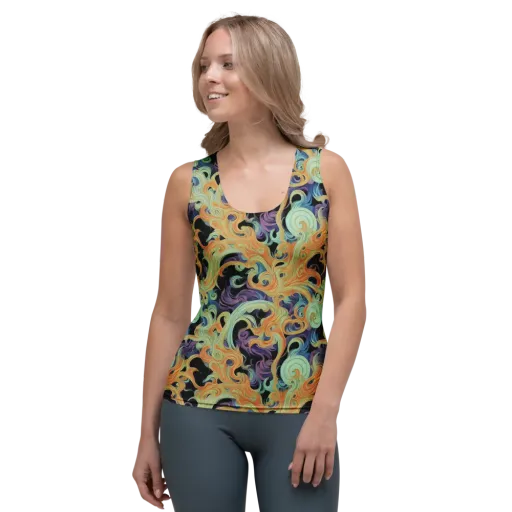 Velvet Vortex on a Women's Tank Top