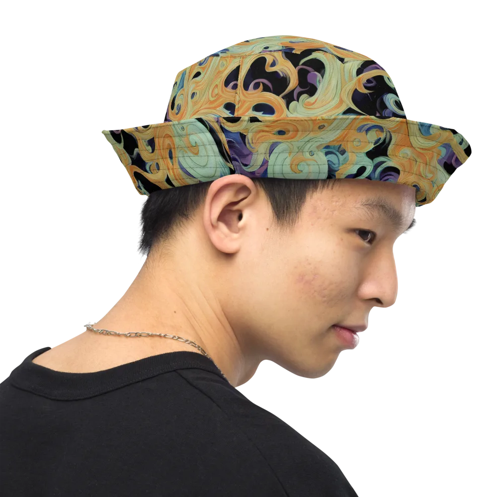 Velvet Vortex on Reversible Bucket Hat — Right Outside