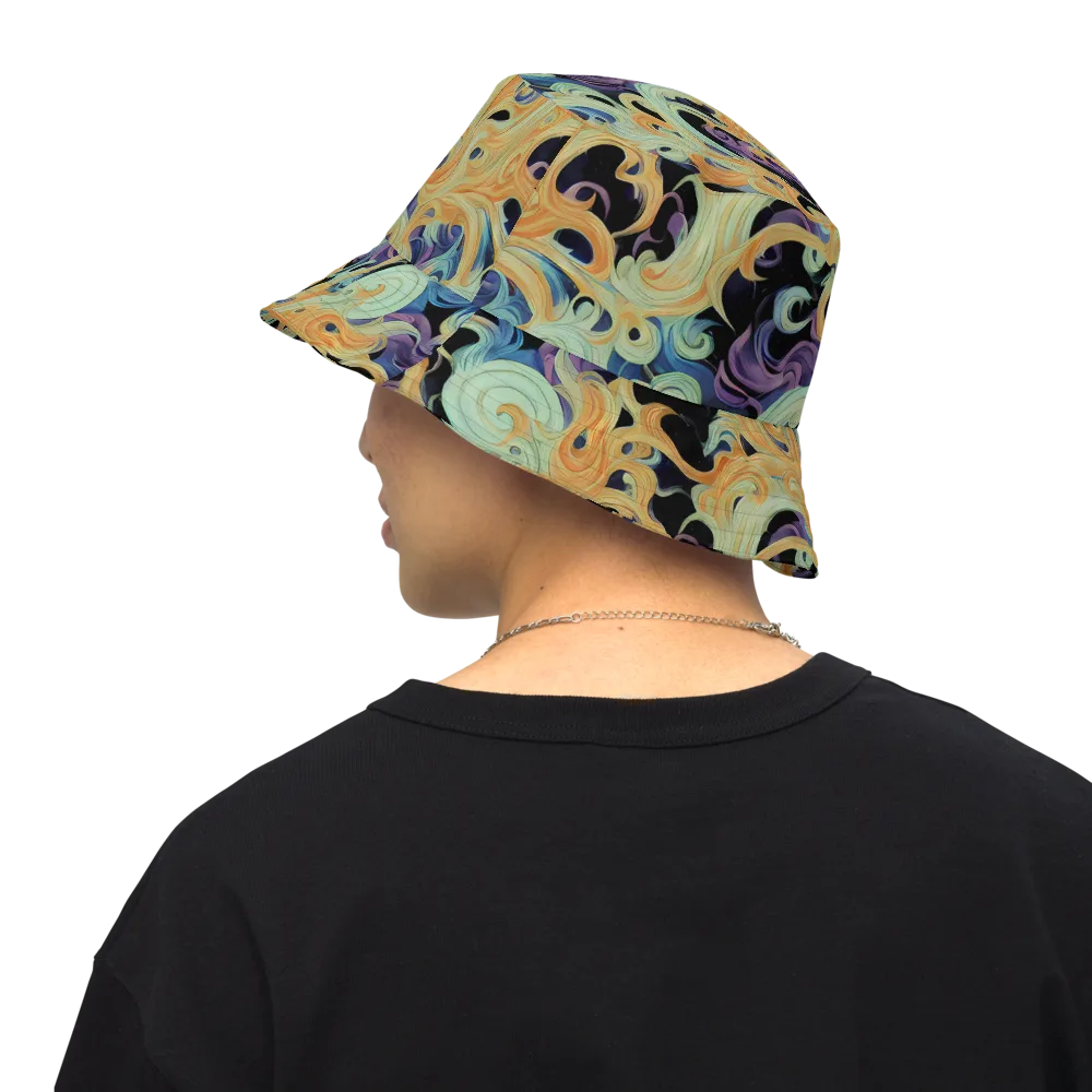 Velvet Vortex on Reversible Bucket Hat — Back Inside