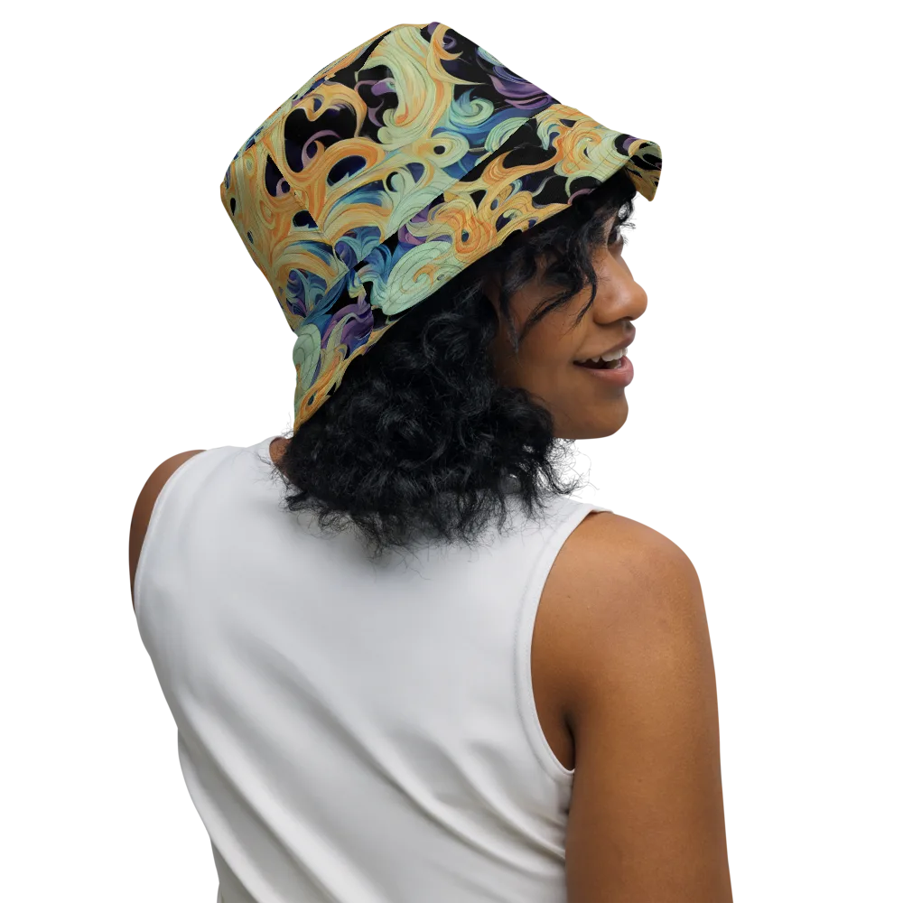 Velvet Vortex on Reversible Bucket Hat — Right Outside