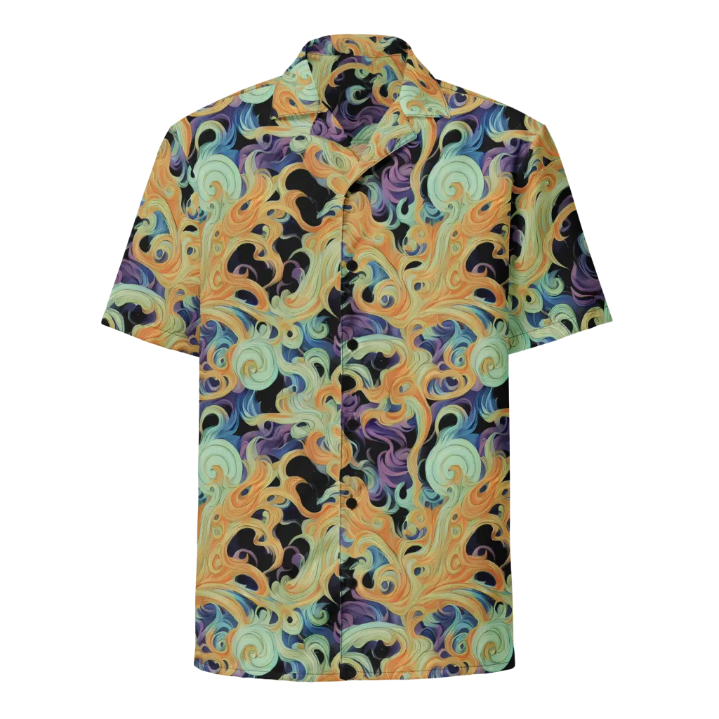 Velvet Vortex on Button Shirt — Front