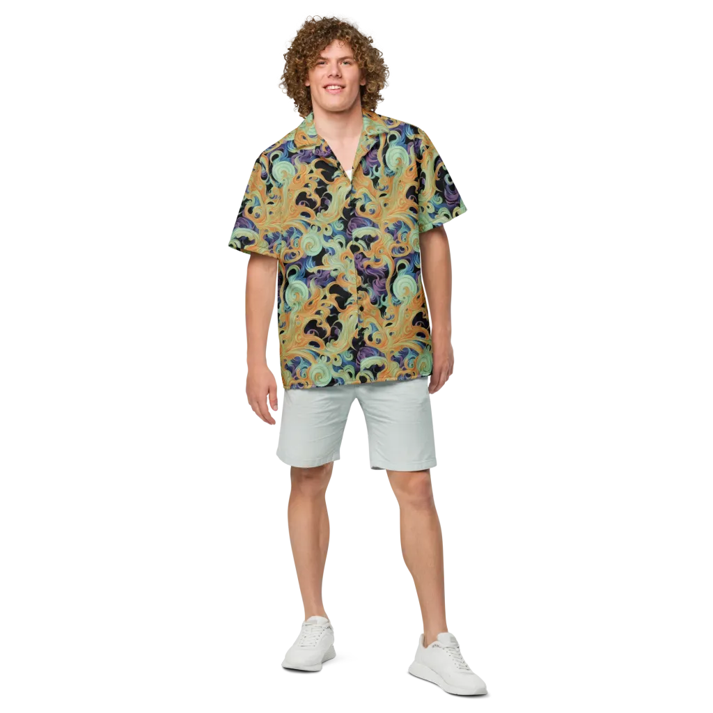Velvet Vortex on Button Shirt — Front
