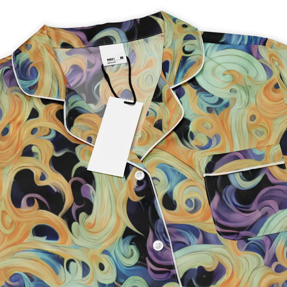 Velvet Vortex on Women's Short Sleeve Pajama Top — Product details