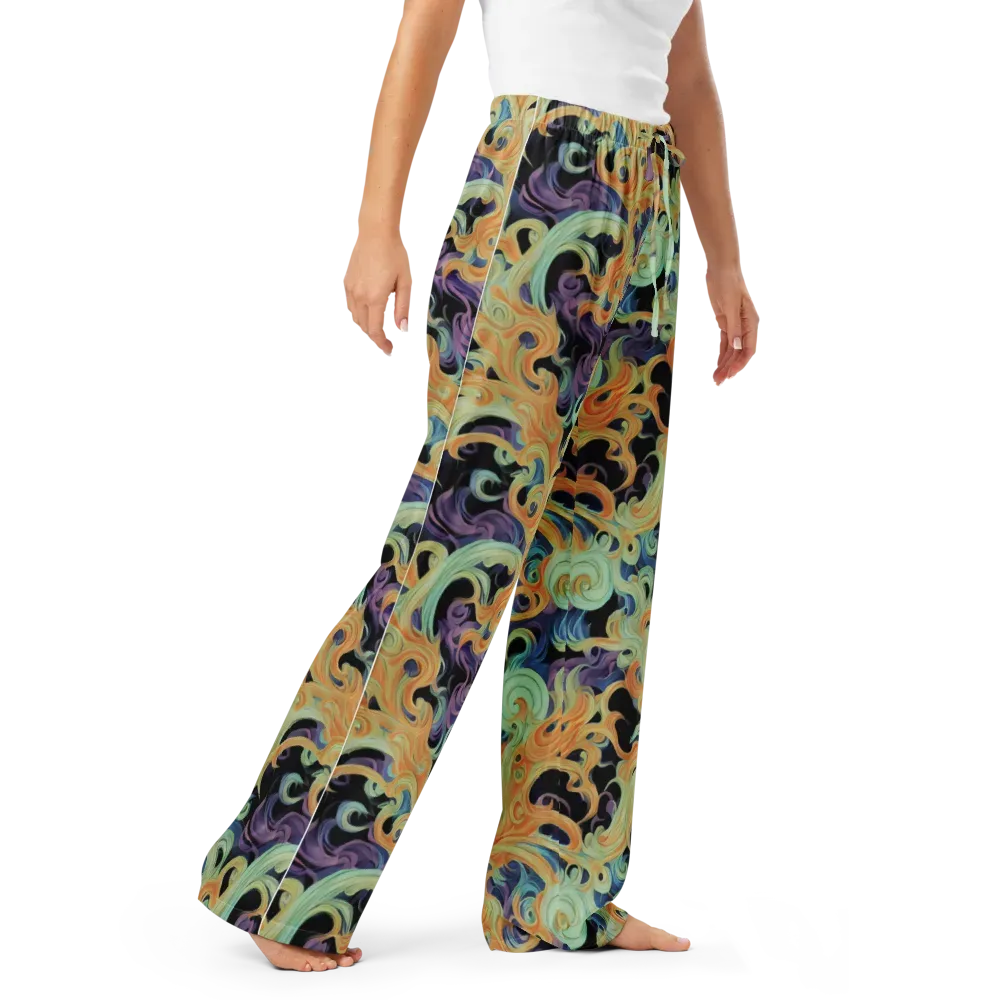 Velvet Vortex on Women's Pajama Pants — Right Front