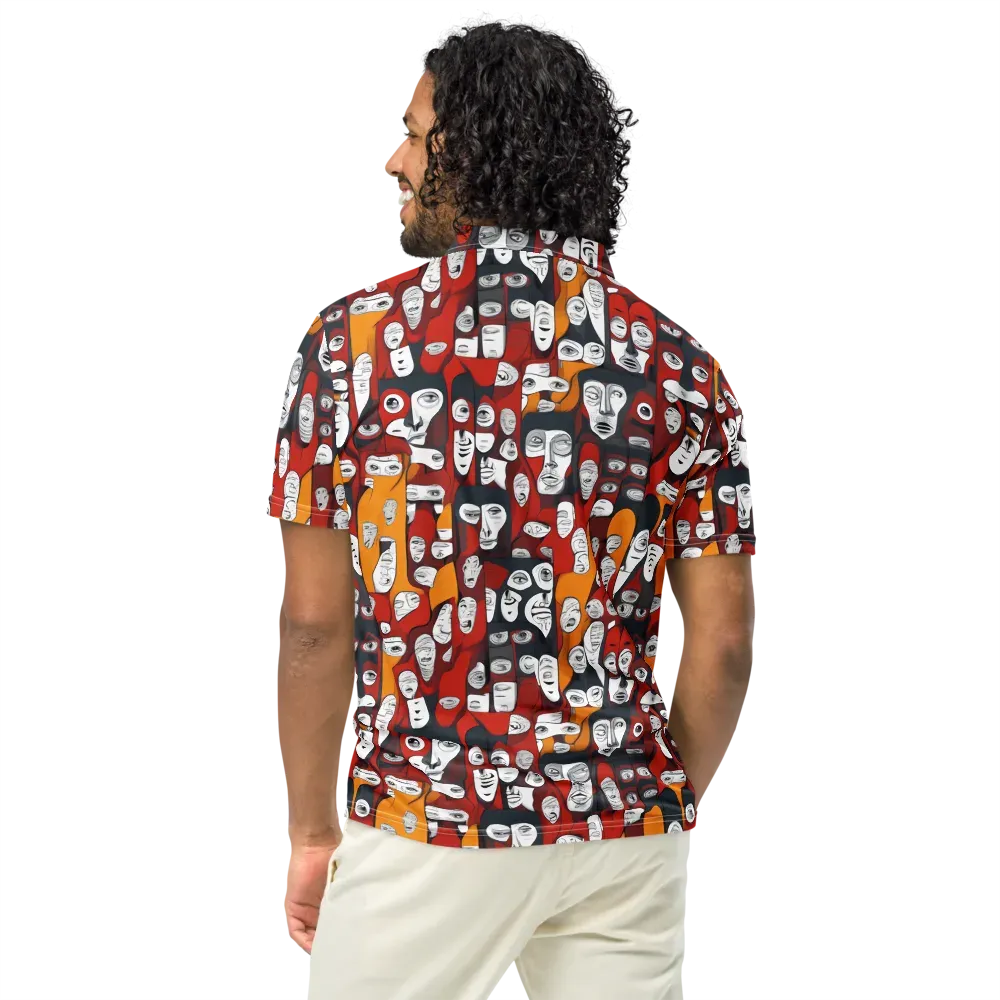 Crimson Visions on Men's Slim Fit Polo Shirt — Back