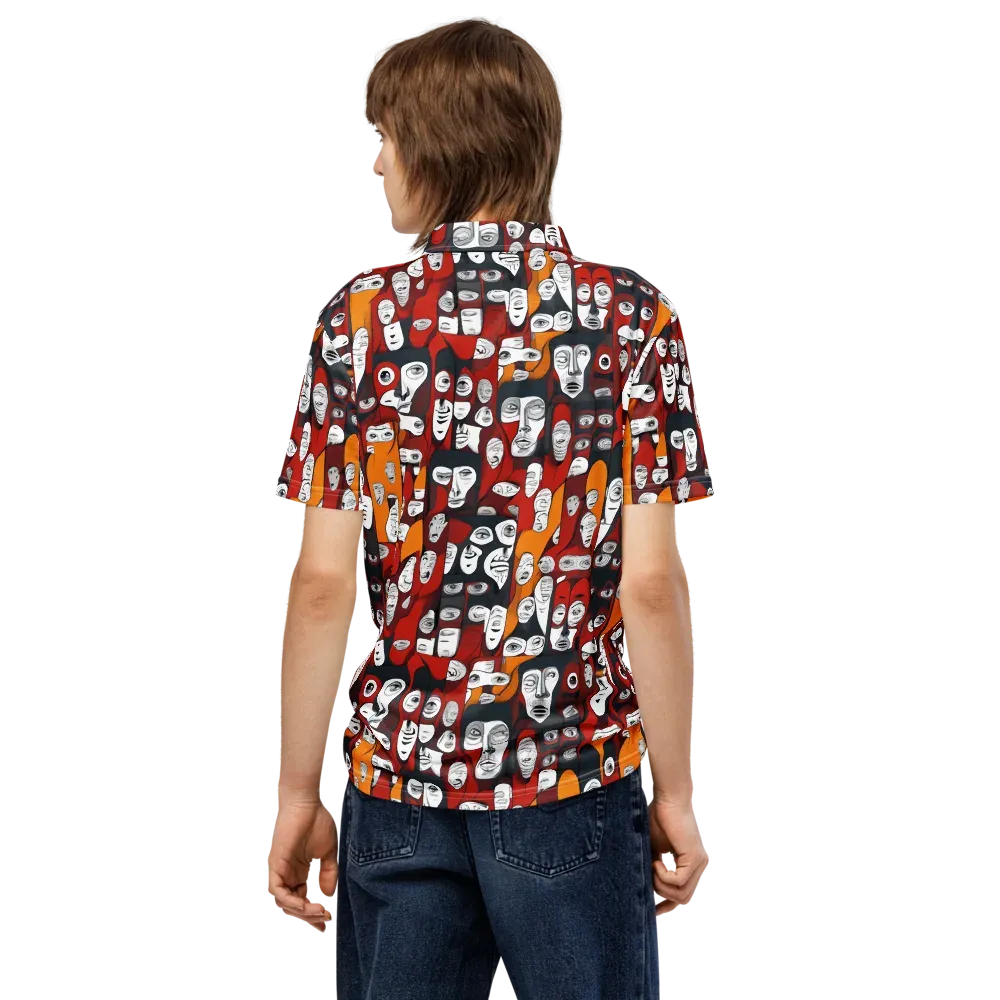 Crimson Visions on Men's Slim Fit Polo Shirt — Back