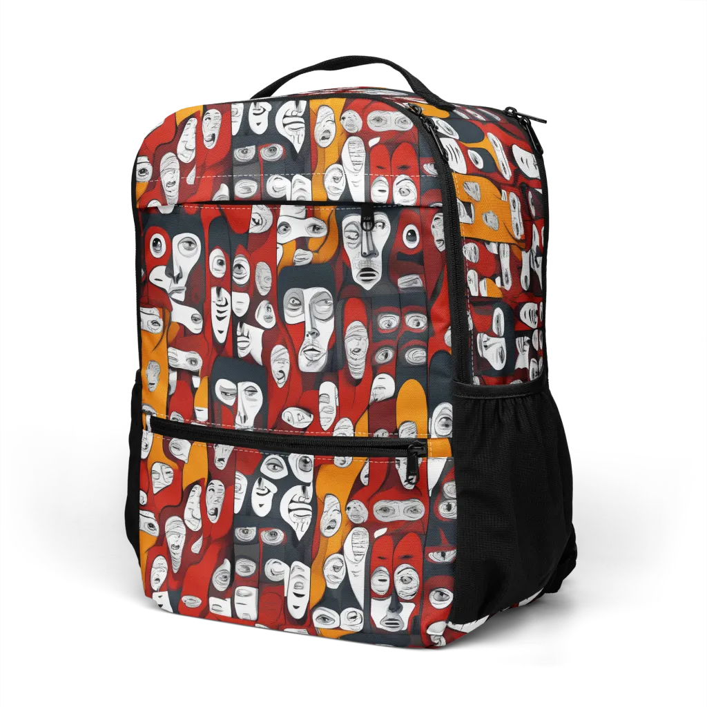 Crimson Visions on Utility Backpack — Left Front