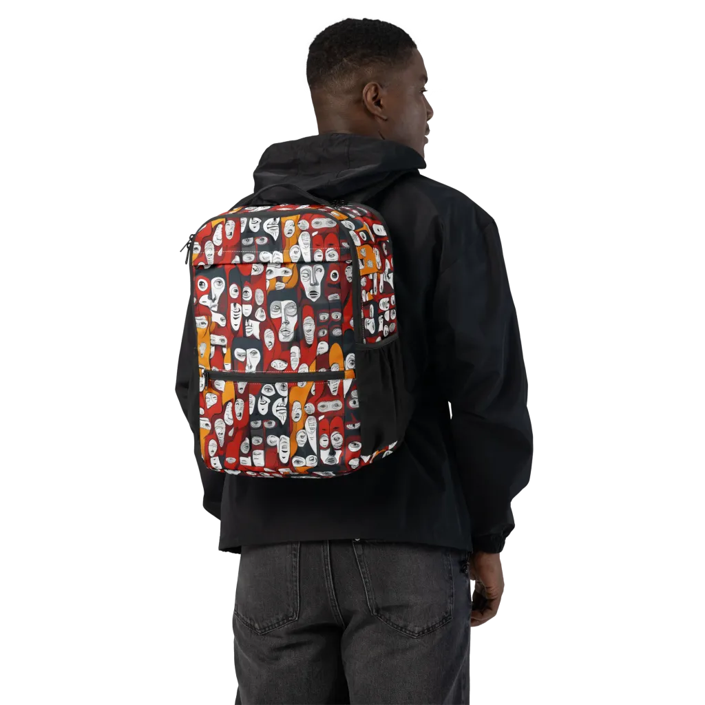 Crimson Visions on Utility Backpack — Back