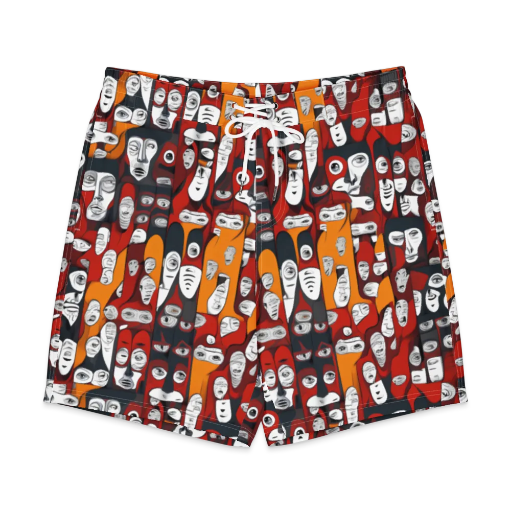 Crimson Visions on Men's Board Shorts — Front